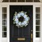 Set of 2 24"D Blue Peony & Hydrangea Floral Wreath Includes a Complimentary Black Metal Wreath Hanger